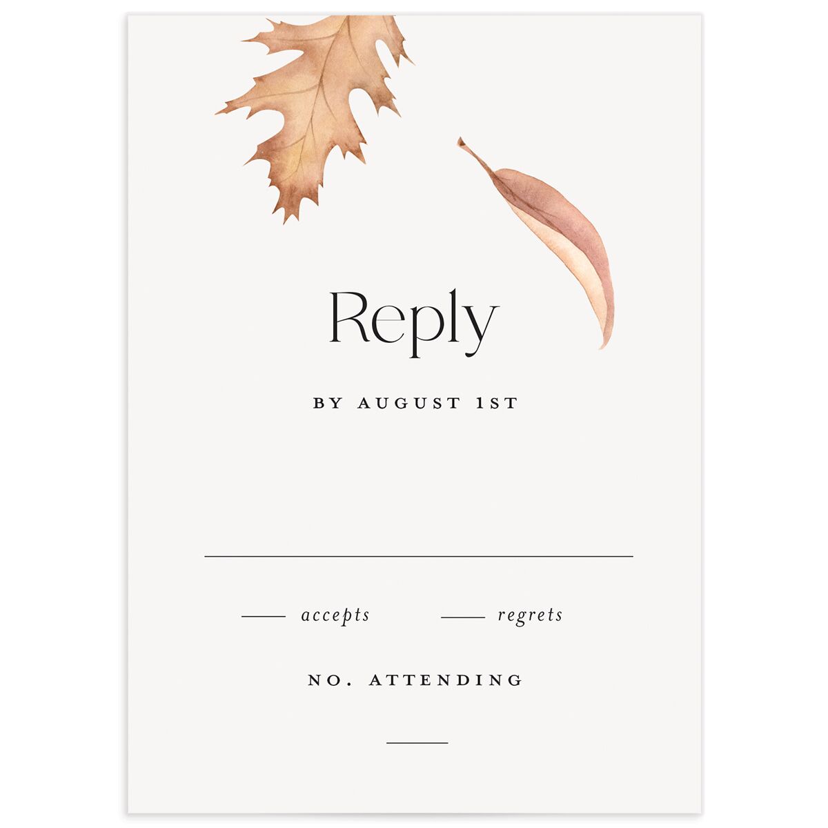 Falling Leaves Wedding Response Cards