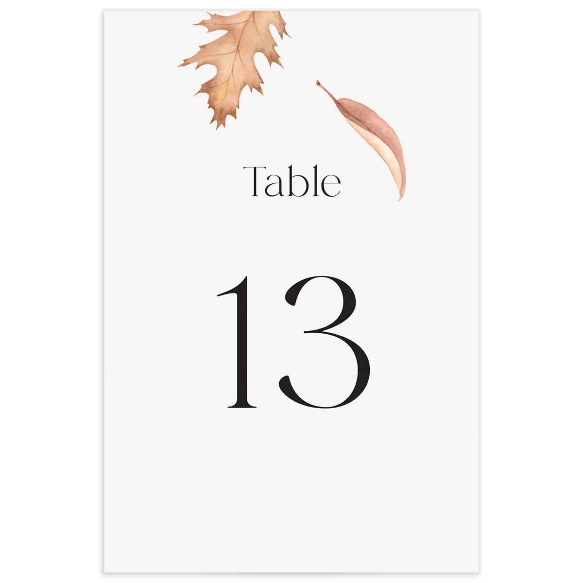 Falling Leaves Table Numbers