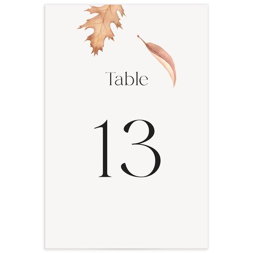 Falling Leaves Table Numbers - Brown