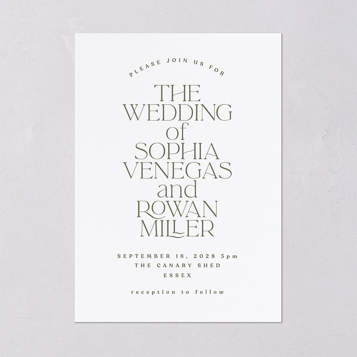 Classic Stack Wedding Invitations Dark Camo Signature Blank No Standard