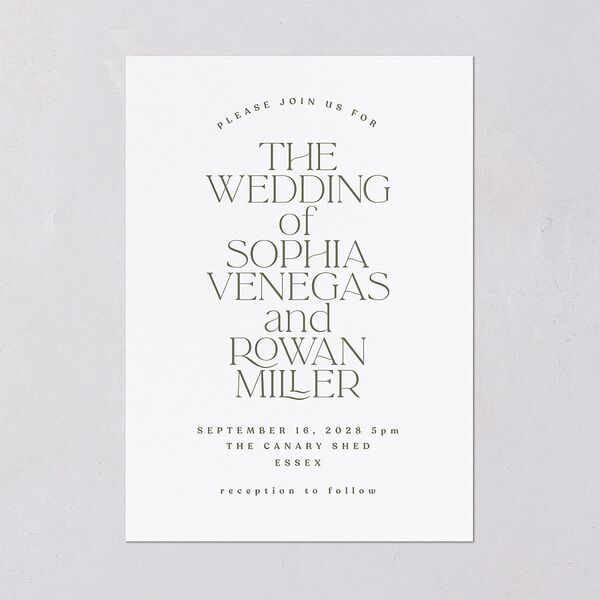 Classic Stack Wedding Invitations Dark Camo Signature Blank No Standard