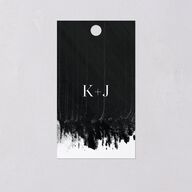 Painted Minimal Favor Gift Tags Midnight Signature
