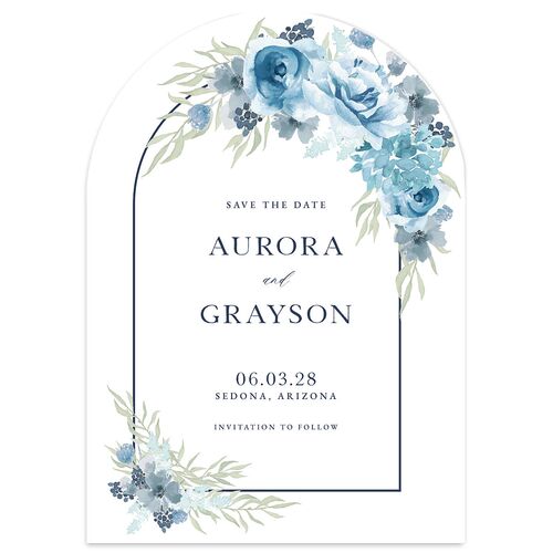 Bohemian Arch Save The Date Cards Cruise Signature smooth Blank No Arch
