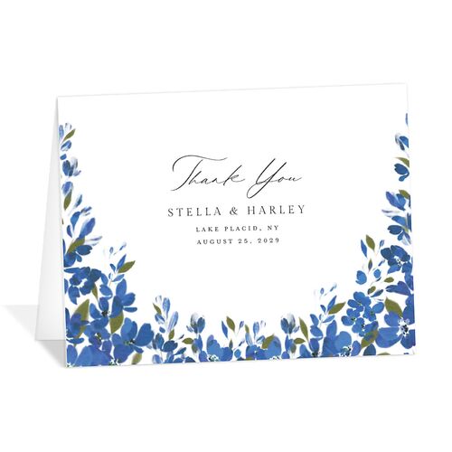 Delphinium Crest Thank You Cards Sea Blue