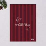 Hand Drawn Starry Christmas Photo Holiday Cards Burgundy Signature Blank Standard