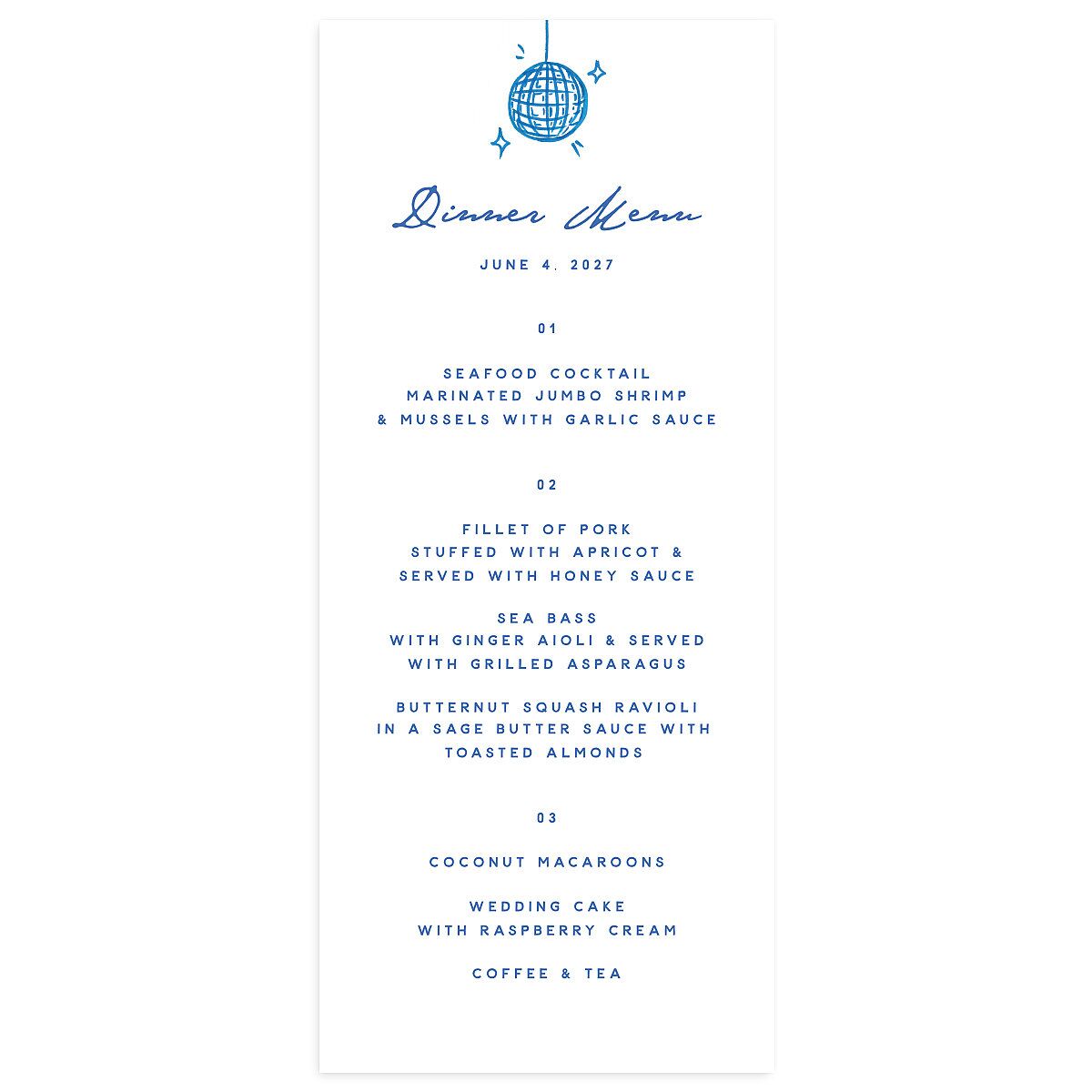 Hand Drawn Cake Menus
