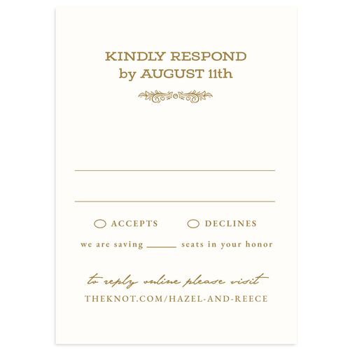 Elegant Western Monogram Wedding Response Cards Umber Signature Standard