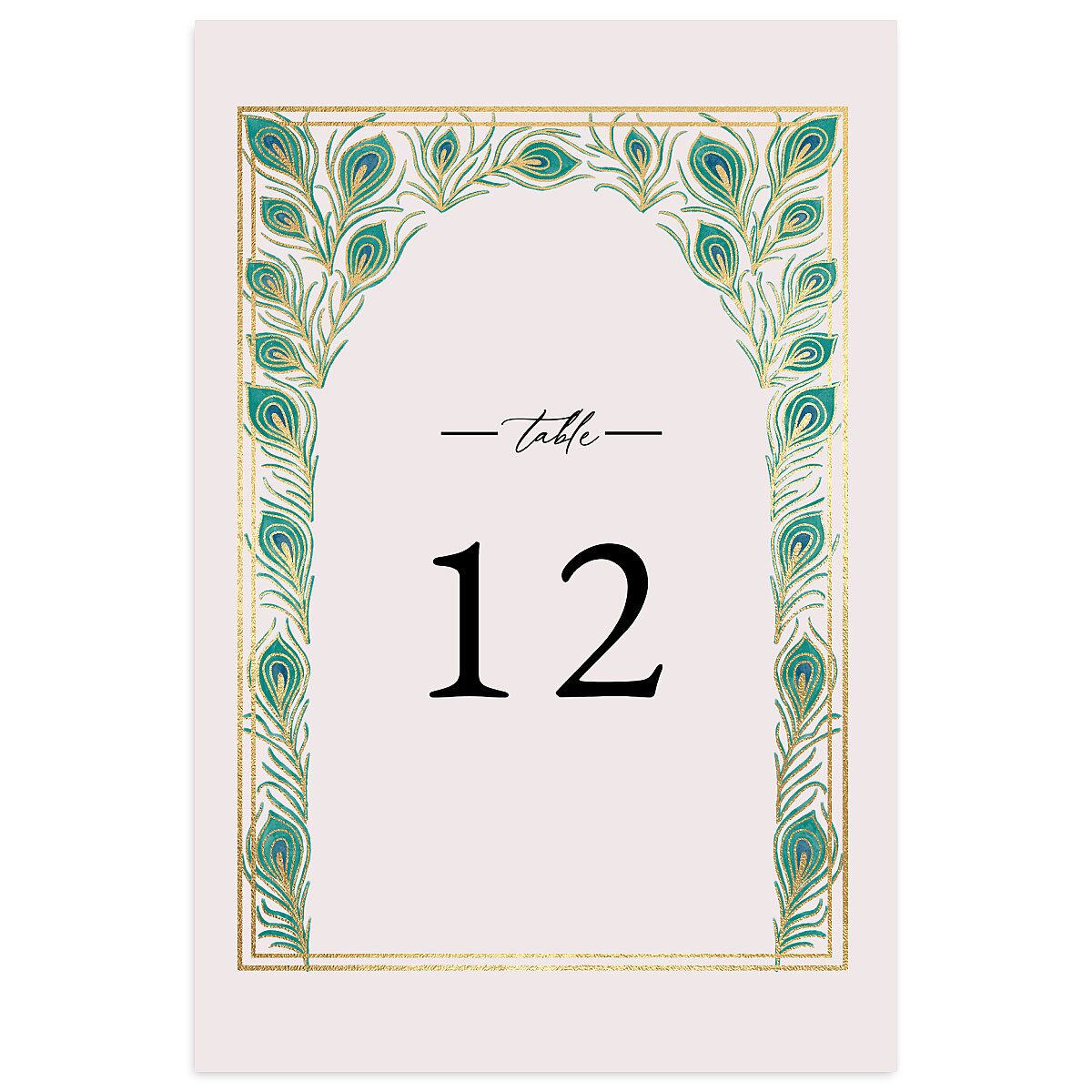 Peacock Nouveau Table Numbers