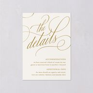 Photo Flourish Wedding Enclosure Cards Marigold Signature