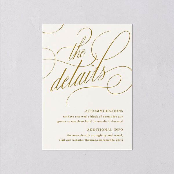 Photo Flourish Wedding Enclosure Cards Marigold Signature