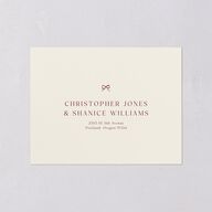 Simple Boho Flowers All-in-One Wedding Invitations Raspberry Signature Light Both Recipient and Return Addresses No
