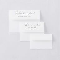 Western Valley Save The Date Card Envelopes White Sage Both Recipient and Return Addresses Signature Standard