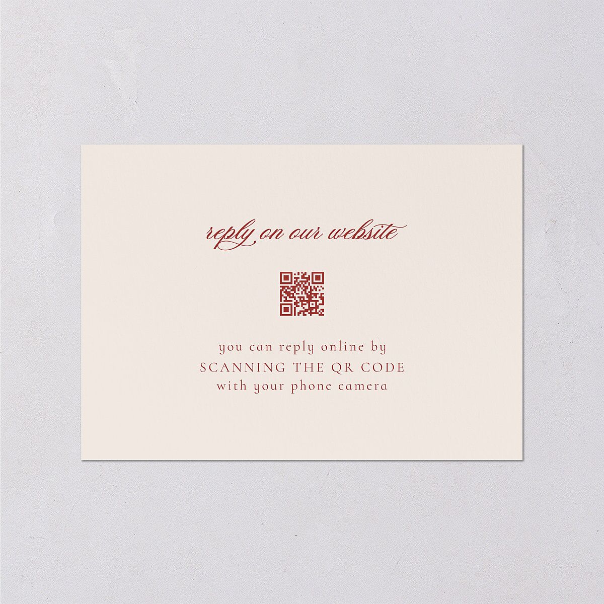 Vintage Vase Wedding Response Cards Burgundy Signature Standard