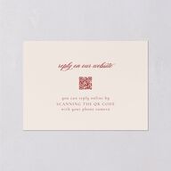 Vintage Vase Wedding Response Cards Burgundy Signature Standard
