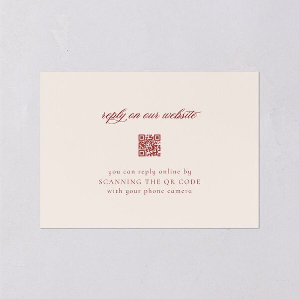 Vintage Vase Wedding Response Cards Burgundy Signature Standard