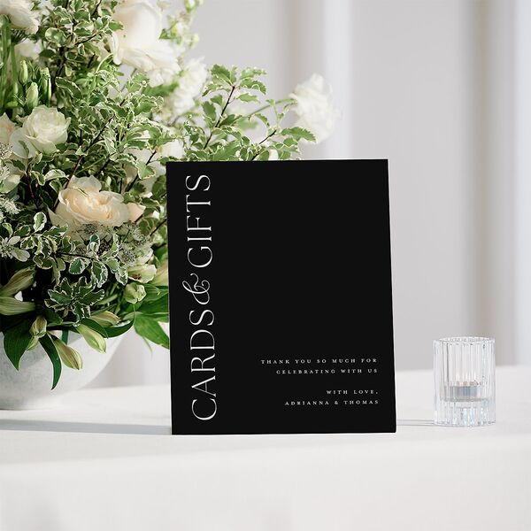 Classic Capture Favor Bended Tabletop Sign X-small Midnight Standard Plastic XS Tabletop Favor