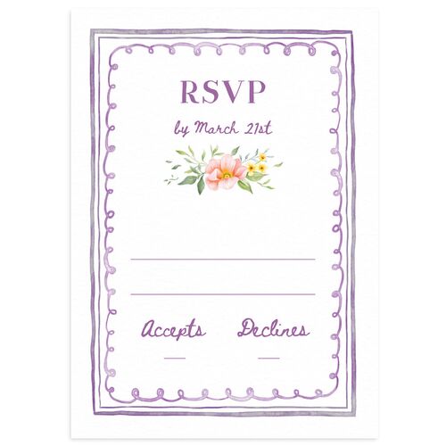 Countryside Crest Wedding Response Cards Orchid Signature Standard