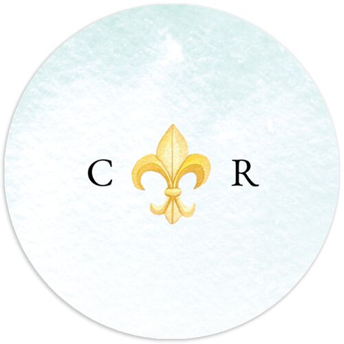 New Orleans Wedding Stickers Dark Night Circle