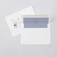 Glistening Wildflower Bridal Shower Invitations Pure White Signature Blank Standard