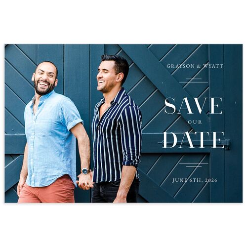 Country Club Save the Date Postcards Fog