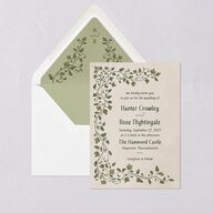 Vintage Fantasy Vines Euro Envelope Liners Olive Luxe