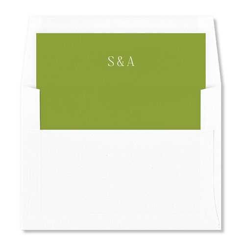 Modern Editorial Wedding Date Envelope Liners Meadow Standard