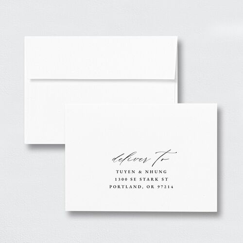 Sparkling Wisteria Response Card Envelopes White Standard Iris Return Address