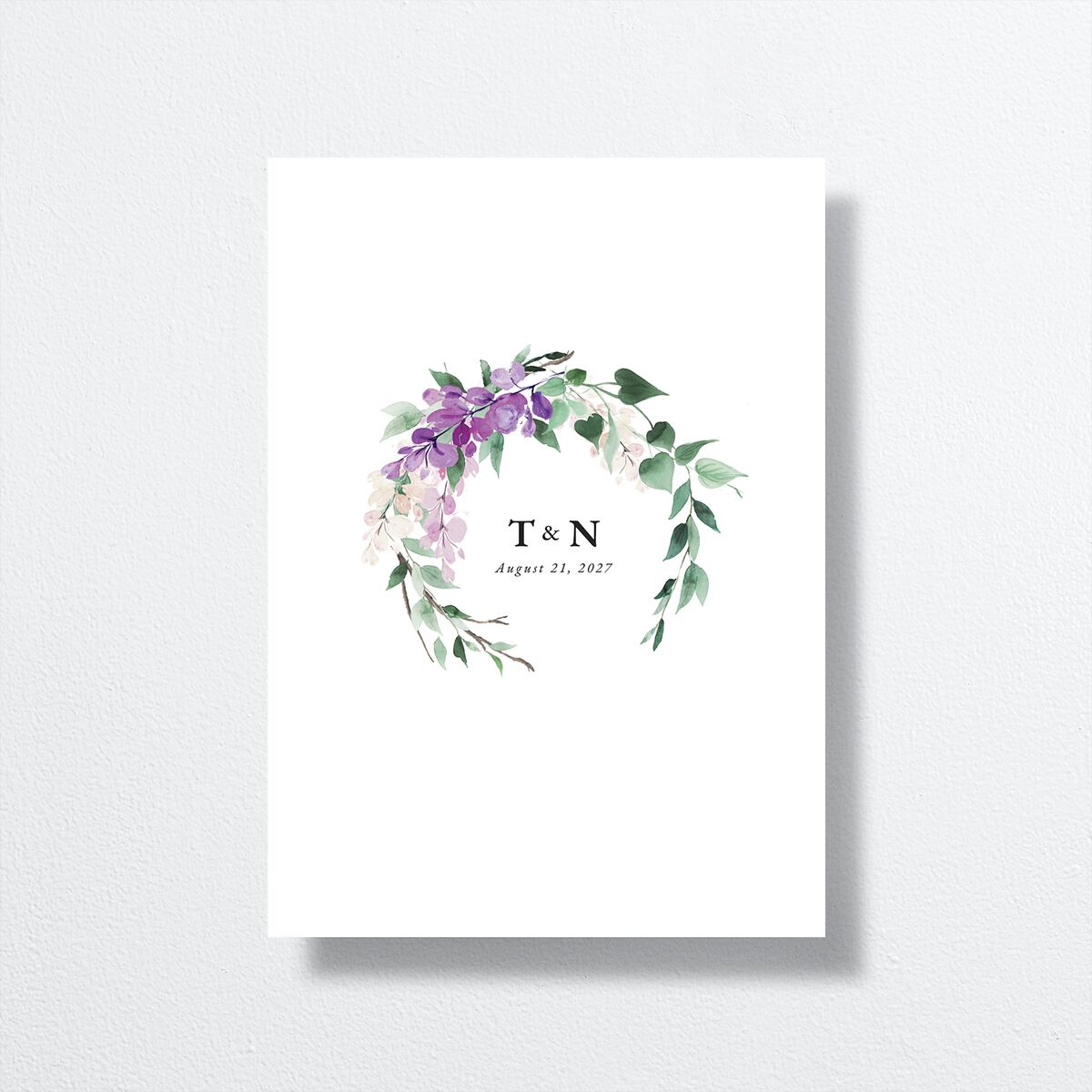 Sparkling Wisteria Wedding Invitations Gold Iris Signature No