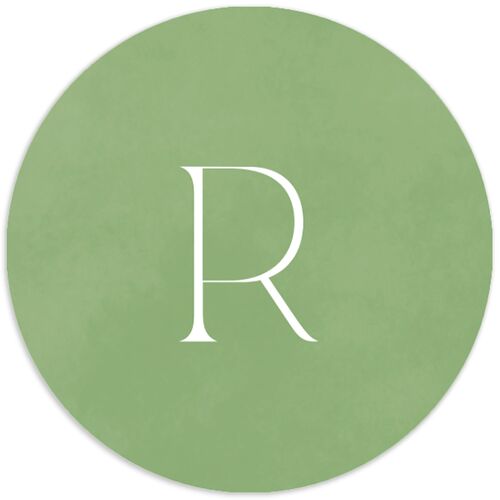 Watercolor Palm Crest Wedding Stickers Avocado Circle