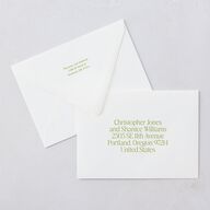 Modern Editorial Wedding Date Save The Date Card Euro Envelopes White Meadow Both Recipient and Return Addresses Luxe Signature