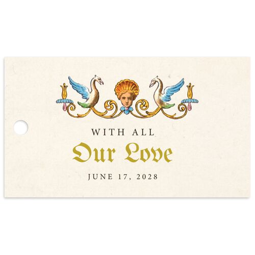Medieval Renaissance Favor Gift Tags Moss Signature