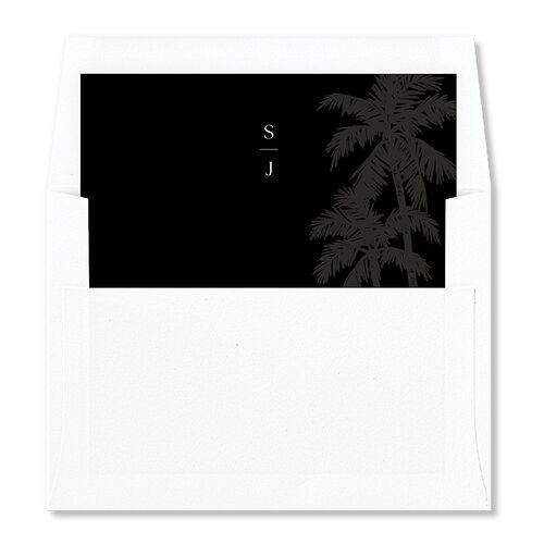 Classic Palm Trees Envelope Liners Licorice Standard