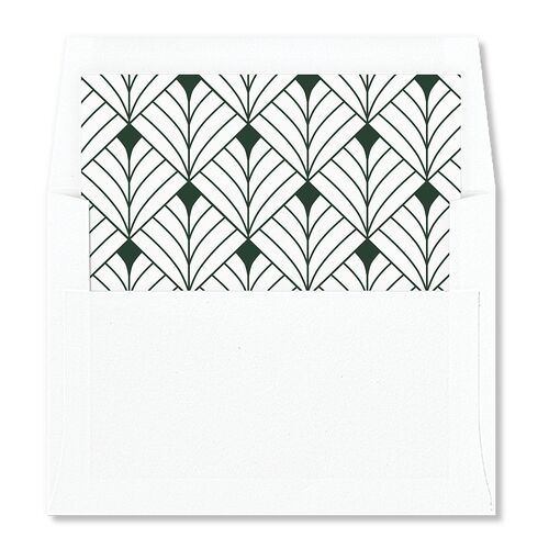 Ornate Elegance Standard Envelope Liners Dark Emerald Standard