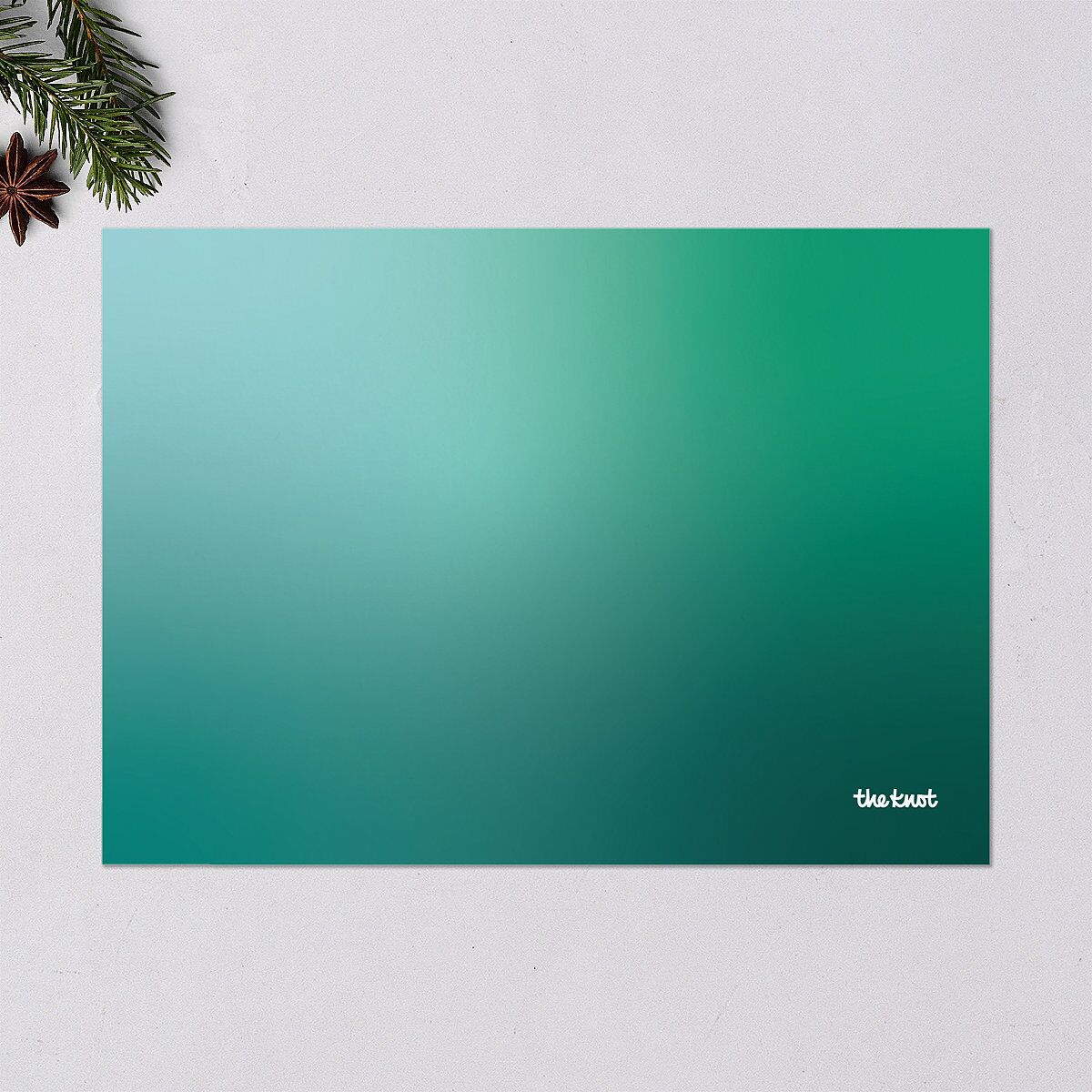 Retro Holiday Holiday Cards Sea Glass Signature Blank Standard Landscape