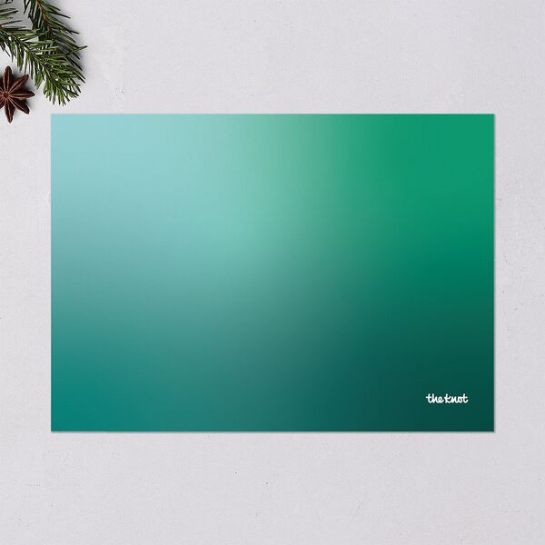 Retro Holiday Holiday Cards Sea Glass Signature Blank Standard Landscape