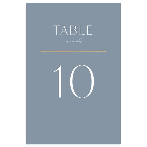 Just Us Foil Table Numbers Gold Regency Blue Signature