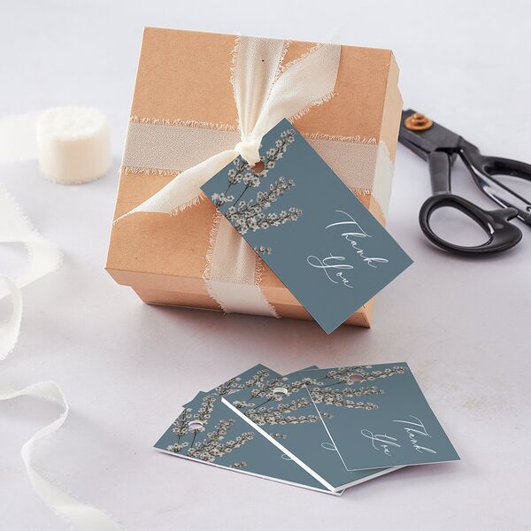 Vintage Lavender Favor Gift Tags Regency Blue Signature