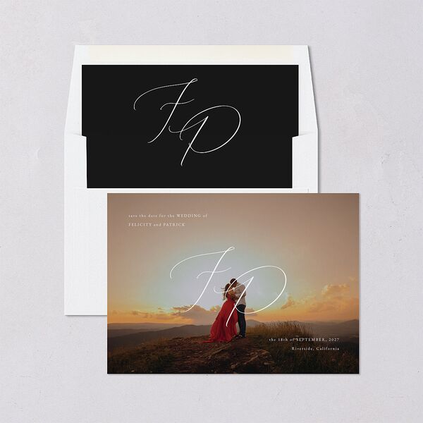Simply Devoted Save the Date Cards Pure White Signature smooth Blank No Standard