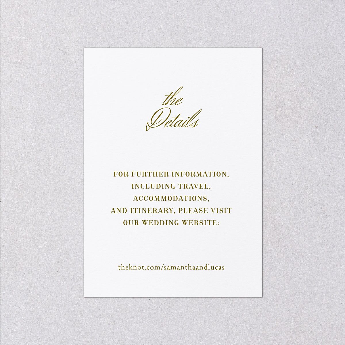 Ornate Vintage Crest Wedding Enclosure Cards Umber Signature