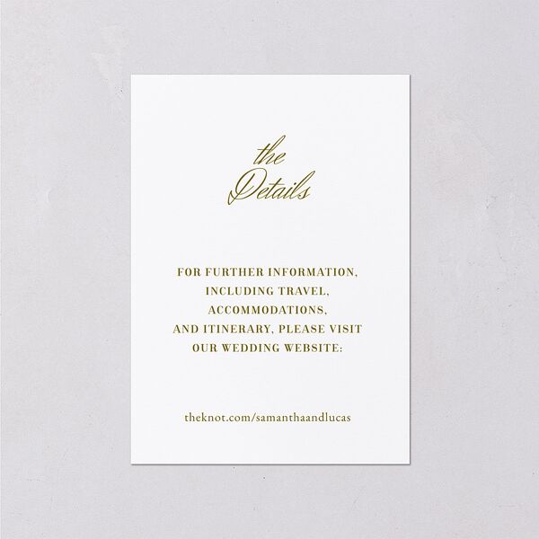Ornate Vintage Crest Wedding Enclosure Cards Umber Signature