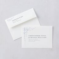 Enchanted Evening Save the Date Cards Dark Navy Signature smooth Blank No Standard