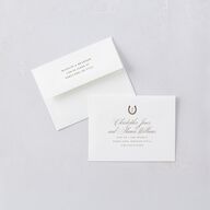 Western Horseshoe Botanical Thank You Cards Mocha