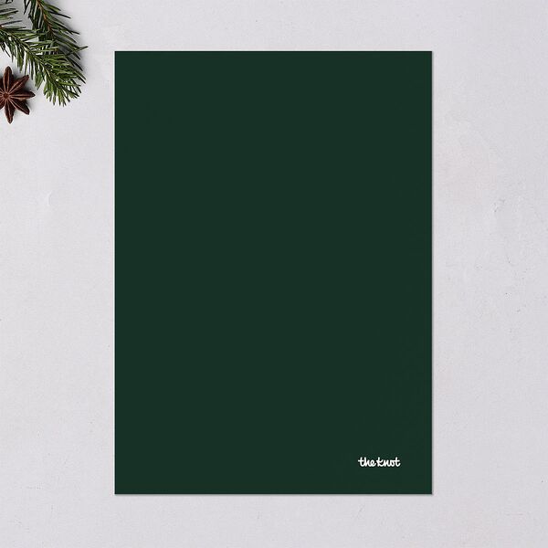 Exquisite Holiday Holiday Cards Gold Dark Green Signature Blank Portrait Standard