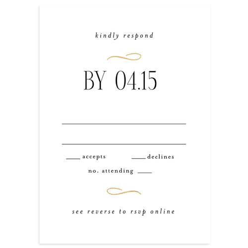 Metropolitan Wedding Response Cards Gold Licorice Signature Standard