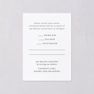 Romantic Ampersand Foil Wedding Response Cards Pure White Gold Signature Standard
