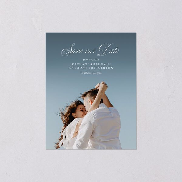 Glamorous Regency Garden Save the Date Petite Cards by Bridgerton Sage Signature smooth Blank No Standard