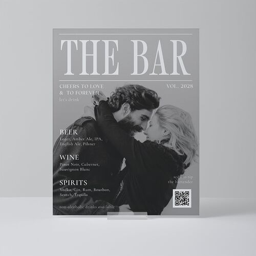 Magazine Cover Standard Bar Tabletop Sign Small Licorice Standard Outdoor Corrugated S Tabletop Bar