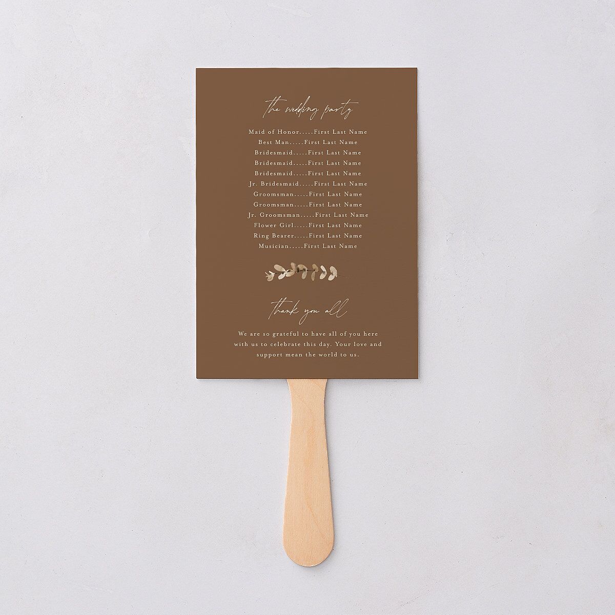 Soft Pampas Botanical Fan Programs Sepia Signature Standard