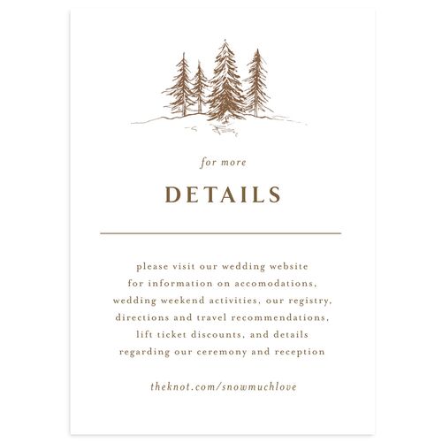 Etched Mountains Wedding Event Detail Cards Sepia Signature Standard