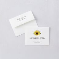Rustic Sunflower Thank You Cards Solar Power